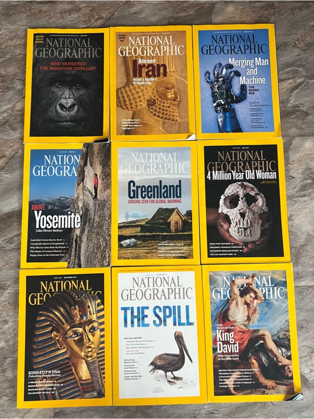 Lot Of 9 National Geographic Magazines - 2008, 2010, 2011